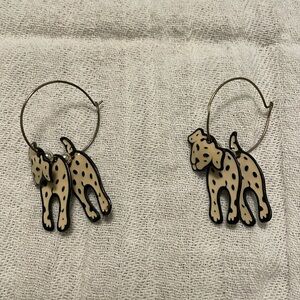 Dalmatian earrings